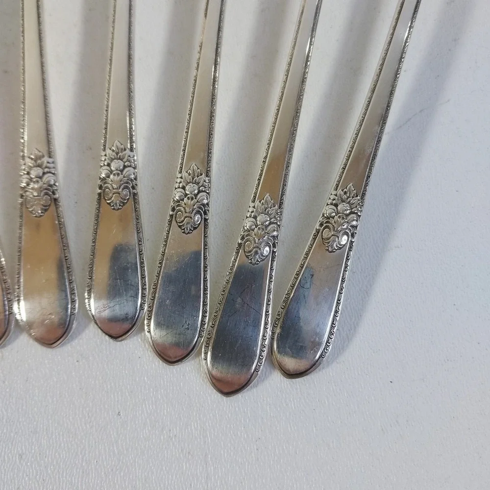 Adoration 1847 Rogers Bros IS Silverplate Silverware Salad Forks 6.5 In Set of 8